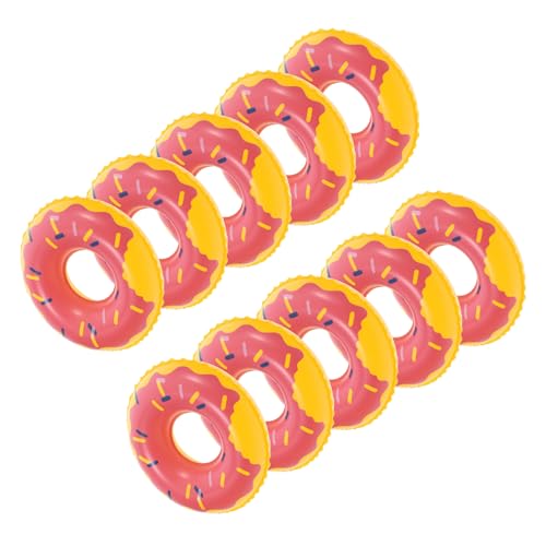 Mipcase 10 Stück Miniatur-Schwimmring für mini schwimmring badewannenspielzeug Puppenhaus Zubehör Schwimmen Kinderpool Schwebend Mini- -Schwimmringe Mini- -Dekore PVC von Mipcase