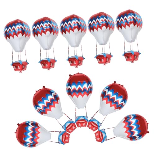 Mipcase 10 Stück Teiliges Aluminiumfolien Heißluftballons Wellenmuster Rot Blau Leichte Partydekoration für Geburtstag Hochzeit Indoor Outdoor Auffällige Festtagsdeko Mipcase 10 Stück Teiliges Aluminiumfolien Heißluftballons Wellenmuster Rot Blau Leichte Partydekoration für Geburtstag Hochzeit Indoor Outdoor Auffällige Festtagsdeko von Mipcase