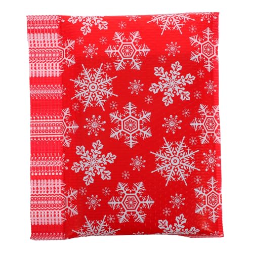 Mipcase 10 Stück Teiliges Gepolsterte Versandumschläge mit Weihnachtlichem Schneeflocken Kleine Stoßdämpfende Luftpolster Versandtaschen Selbstklebend für Sicheres Paketversenden von Mipcase
