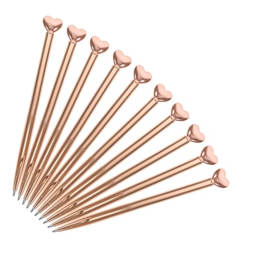 Mipcase 10 Stück Teiliges Metall Kugelschreiber Roségold Mittlere Spitze Langlebige Ausziehbar Herzförmig als Valentinstag Partygeschenk Büro und Hochzeit Schreibgerät Mipcase 10 Stück Teiliges Metall Kugelschreiber Roségold Mittlere Spitze Langlebige Ausziehbar Herzförmig als Valentinstag Partygeschenk Büro und Hochzeit Schreibgerät von Mipcase