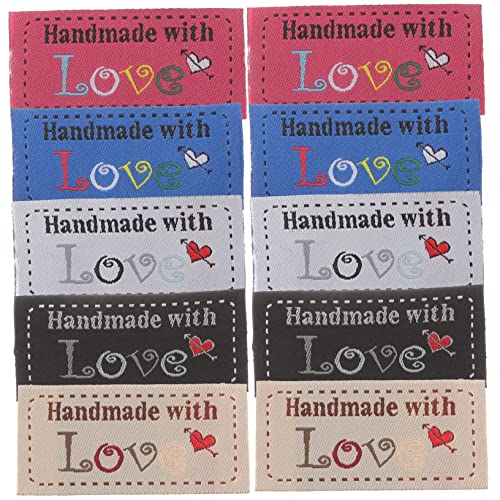 Mipcase 100 Stück Handgenähte Baumwoll Etiketten mit Liebe Farben Mix Langlebige Quilt und Nähzubehör Labels zum Annähen für Selbstgemachte Kleidung und DIY Bastelprojekte Mipcase 100 Stück Handgenähte Baumwoll Etiketten mit Liebe Farben Mix Langlebige Quilt und Nähzubehör Labels zum Annähen für Selbstgemachte Kleidung und DIY Bastelprojekte von Mipcase