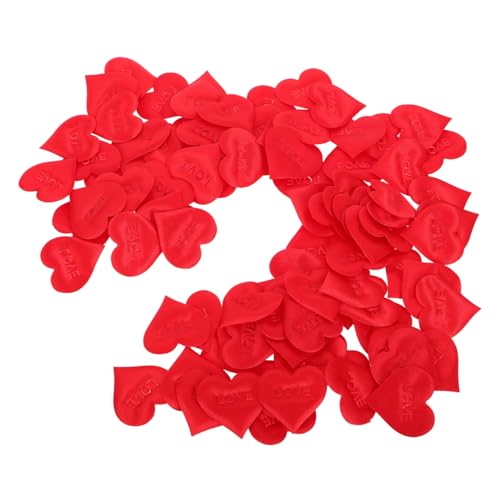 Mipcase 100 Stück Herzförmige Deko Konfetti aus Schwamm Rot Romantische Tischdeko für Valentinstag Hochzeit Jahrestag Party Dekoration von Mipcase