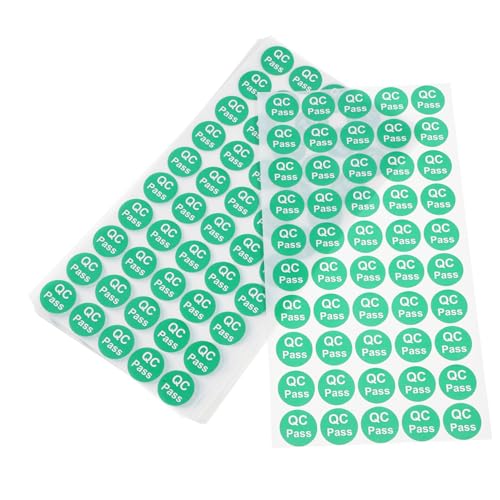 Mipcase 1000Stücke Selbstklebende Qc Prüfaufkleber Qualitätsprüfetiketten für Lagerprodukte Runde Etiketten Einfach Anzubringen Langlebig für Qualitätskontrolle von Mipcase