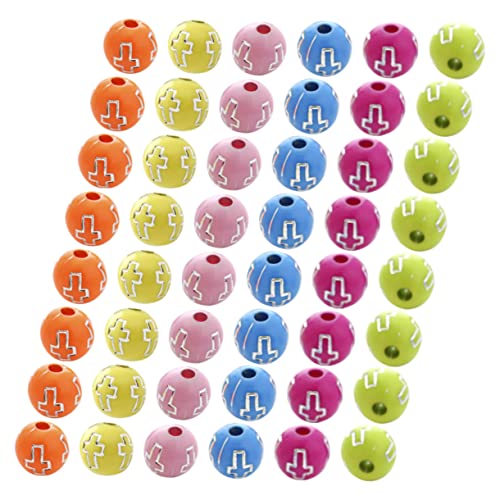 Mipcase 100Stücke Kreuzperlen Runde Spacer Perlen DIY Schmuckherstellung Zubehör für Armbänder und Rosenkränze Glatte Oberfläche Vielseitig Einsetzbar von Mipcase