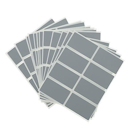 Mipcase 100Stücke Selbstklebende Kratzkarten Aufkleber DIY Rubbellose für Überraschungen und Geschenkanlässe Graue Scratch Off für Partyspiele von Mipcase