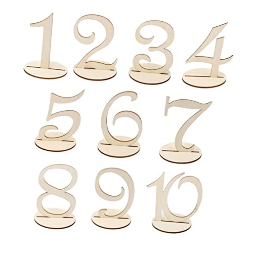 Mipcase 10Stücke Holztischnummern Holznummern Für Hochzeitsdekoration Und Partys Kartenhalter Für Stilvolle Tischgestaltung Mipcase 10Stücke Holztischnummern Holznummern Für Hochzeitsdekoration Und Partys Kartenhalter Für Stilvolle Tischgestaltung von Mipcase