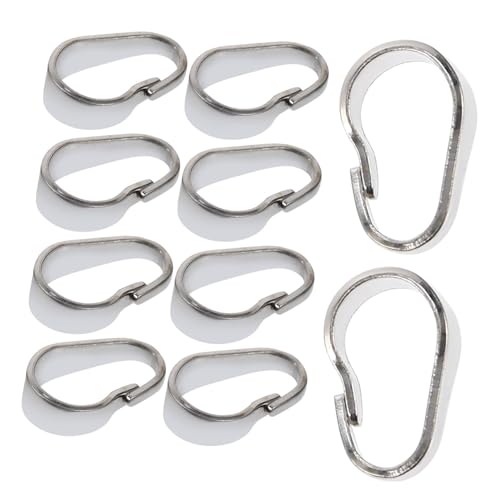 Mipcase 10Stücke Teiliges DIY Anhänger Verschlussverbinder für Halsketten und Armbänder Silberne Clipse für Schmuckherstellung Einfach zu Handhaben und Dekoratives Design von Mipcase