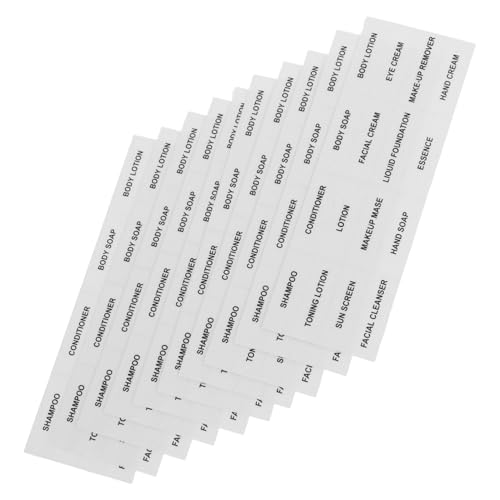 Mipcase 10Stücke Wasserdichte Aufkleber für Kosmetikspender Selbstklebende für Reisen und Flaschen für Hautpflege Make Up und Badezimmerorganisation von Mipcase