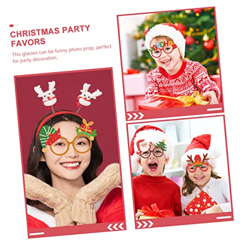 Mipcase 12 Paare Teiliges Weihnachts Papierbrillen mit Rentier Design Leichte Party Fotorequisiten für Festliche Xmas Dekoration für Weihnachtsfeier und Events von Mipcase