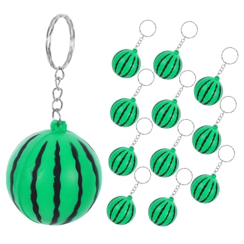 Mipcase 12 Stück Erdbeer Schlüsselanhänger Wassermelonen Schlüsselanhänger Wassermelonen Wassermelonen Party Dekorationen Obst Schlüsselring Geldbörsen Schlüsselanhänger Lustiger von Mipcase