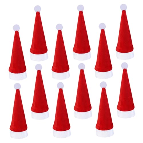 Mipcase 12 Stück Teiliges Mini Weihnachtsmützen Besteckhalter Lollipop Hüte Weihnachtsdeko für Flaschen Tischdekoration Festliche DIY Weihnachtsfeier Mipcase 12 Stück Teiliges Mini Weihnachtsmützen Besteckhalter Lollipop Hüte Weihnachtsdeko für Flaschen Tischdekoration Festliche DIY Weihnachtsfeier von Mipcase