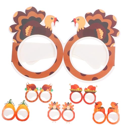 Mipcase 12 Stück Teiliges Thanksgiving Party Papierbrillen Fotorequisiten Leichte Komfortable und Lustige Partydekoration für Familien und Freunde Mipcase 12 Stück Teiliges Thanksgiving Party Papierbrillen Fotorequisiten Leichte Komfortable und Lustige Partydekoration für Familien und Freunde von Mipcase
