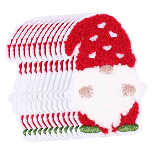 Mipcase 12 Stück Teiliges Weihnachtsmann Aufnäher aus Polyester Gestickte Kompakte Kleidungspatches zum Aufbügeln Kleine Bastel Patches für Jacken Taschen Hüte und DIY Dekoration von Mipcase