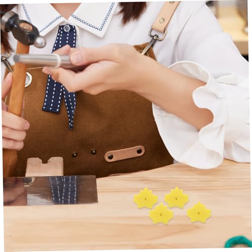 Mipcase 150 Stück Kreative Ahornblattförmige Kunststoff PVC Pin Back Locking Clasp für Broschen Sichere Anstecknadel Rückseite für DIY Schmuck und Emaille Pins Leichter Kompakter von Mipcase