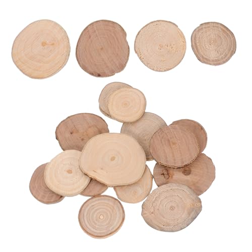 Mipcase 18 Stück Baumstamm Dekoration Unbehandeltes Rundholz Zum Basteln Blanke Runde Holzscheite Party Tischdekorationen Holz Kleine Holzkreise Holzornamente Zum Basteln Khaki von Mipcase