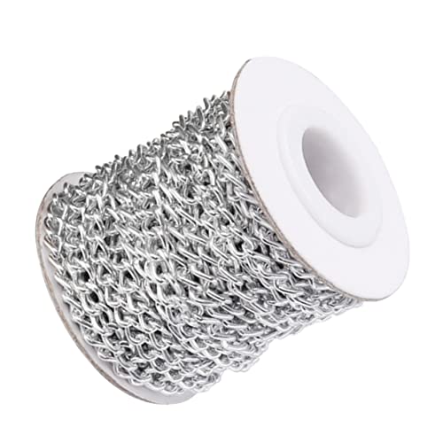 Mipcase 1Rolle Aluminium Kette für DIY Leichte Verdrehte Metallkette für Taschen Kleidung und Schmuckzubehör Robust und Handfreundlich von Mipcase