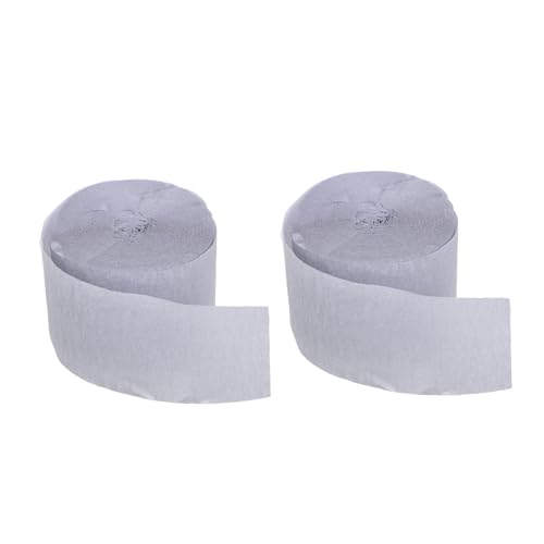 Mipcase 2 Rollen Krepppapier Streamer Silber Elastische Partydekoration für Geburtstagsfeier Hochzeit Babyparty Vielseitig Dehnbar zum Basteln und Dekorieren von Wänden Decken Türen Mipcase 2 Rollen Krepppapier Streamer Silber Elastische Partydekoration für Geburtstagsfeier Hochzeit Babyparty Vielseitig Dehnbar zum Basteln und Dekorieren von Wänden Decken Türen von Mipcase