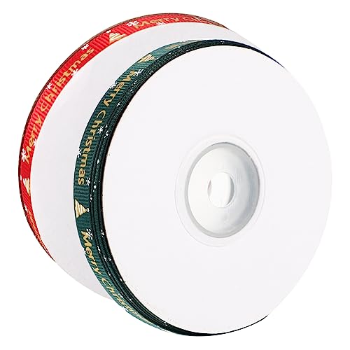 Mipcase 2 Rollen Weihnachtsband Deko Geschenkband mit Roten Grünen Tannenbaum Motiven Strapazierfähig für DIY Geschenkverpackung und Festliche Weihnachtsdeko Mipcase 2 Rollen Weihnachtsband Deko Geschenkband mit Roten Grünen Tannenbaum Motiven Strapazierfähig für DIY Geschenkverpackung und Festliche Weihnachtsdeko von Mipcase