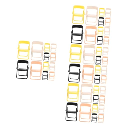 Mipcase 2 Sätze Mini Stuhl Puppenmöbel Miniatur Klappstuhl Miniatur Stuhl Modell Klappstuhl Miniatur Mini Möbel Hoher Handyhalter Stühle Mikrolandschaft 12 Stück * 2 von Mipcase