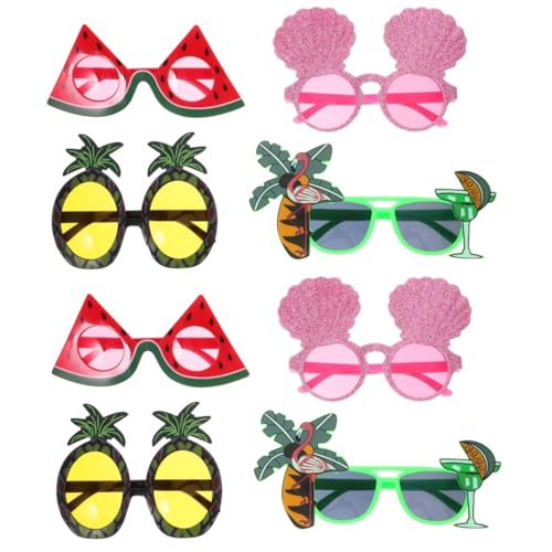 Mipcase 2 Sätze Partybrille Luau Partydekorationen Party-sonnenbrille Partyzubehör Zum Thema Strand Tropische Sonnenbrille Dekorative Partygläser Lustige Brille Stk 4 Stück * 2 von Mipcase