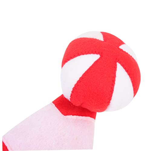 Mipcase 2 Stück Gestreifte Weihnachtsmützen aus Plüsch Warme Vielseitige Nikolausmützen für Erwachsene und Leichte Partyhüte mit Bommel Weihnachts und Neujahrsdekoration von Mipcase