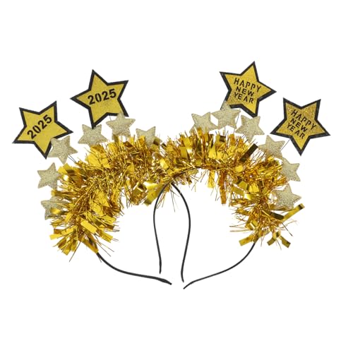 Mipcase 2 Stück Neujahrs Haarreif Goldfarbene Party Haarbänder mit Sternen und Zahlen Leichtes Langlebiges Festtags Accessoire für Silvester und Chinesisches Neujahrsfest Mipcase 2 Stück Neujahrs Haarreif Goldfarbene Party Haarbänder mit Sternen und Zahlen Leichtes Langlebiges Festtags Accessoire für Silvester und Chinesisches Neujahrsfest von Mipcase