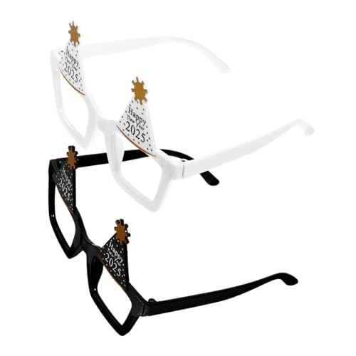 Mipcase 2 Stück Neujahrsbrille Partybrille aus Stabilem PC Material Leicht und Bequem für Lustige Foto Requisiten Silvester Feier Dekoration Mipcase 2 Stück Neujahrsbrille Partybrille aus Stabilem PC Material Leicht und Bequem für Lustige Foto Requisiten Silvester Feier Dekoration von Mipcase
