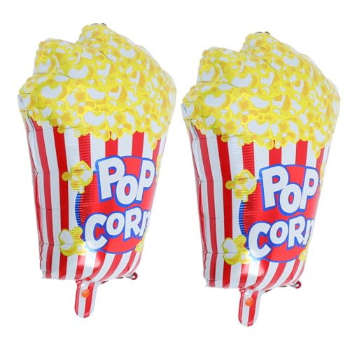 Mipcase 2 Stück Popcornballon Popcorn-Dekorationen Themenpartydekorationen Ballon zum Thema Film Folienballon Filmabend-Luftballons Partydekorationen zum Thema Film Aluminiumfolie von Mipcase
