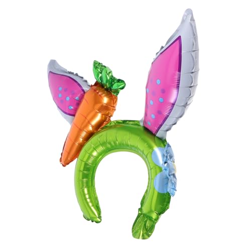 Mipcase 20 Stück Kaninchen-ballon-kopfschmuck Hasenohren Haarband Hasenohren Für Die Geburtstagsfeier Stirnband Haarbänder Mit Hasenohren Party Hasenhaarband Grün Aluminiumfolie von Mipcase