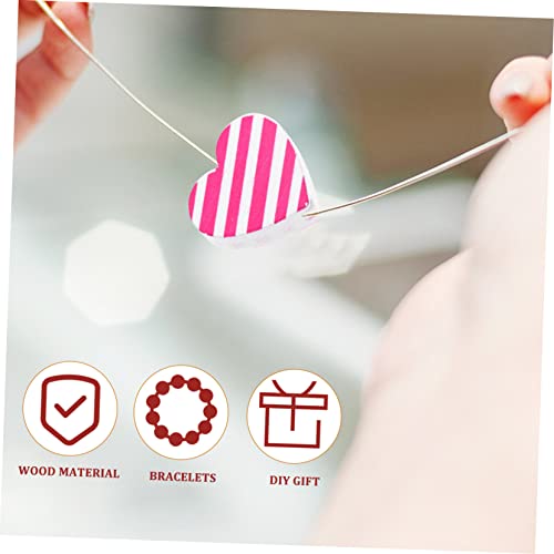 Mipcase 20 Stück Teiliges Herzförmige Holzperlen in Rot und Langlebige DIY Schmuckperlen für Armband Halskette Basteln Natürliche Kleine Holzperlen für Kreative Handwerksprojekte von Mipcase