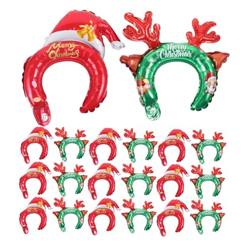 Mipcase 20Stücke Aufblasbare Weihnachts Stirnbänder Lustige Kopfbedeckung aus Aluminiumfolie für Erwachsene Foto Requisiten und Gastgeschenke für Festliche Feiern Mipcase 20Stücke Aufblasbare Weihnachts Stirnbänder Lustige Kopfbedeckung aus Aluminiumfolie für Erwachsene Foto Requisiten und Gastgeschenke für Festliche Feiern von Mipcase