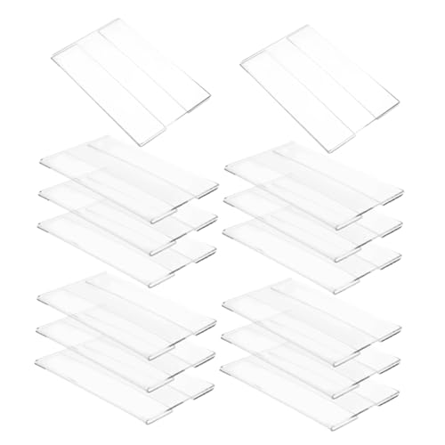 Mipcase 20Stücke Durchsichtiger Acryl Etikettenhalter Wandmontierter Schildständer für Supermärkte und Einzelhandelsgeschäfte Optimal für Preispräsentationen von Mipcase