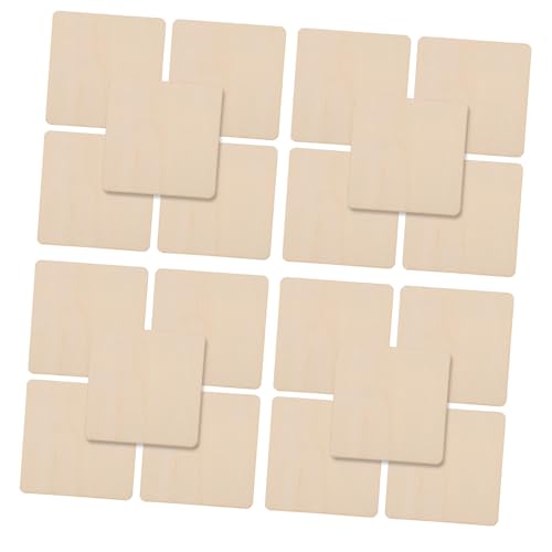 Mipcase 20Stücke Leere Quadratische Holzscheiben mit Abgerundeten Kanten für DIY Handwerksprojekte Unfertige Holzstücke für Schnitzen und Dekorationen Mipcase 20Stücke Leere Quadratische Holzscheiben mit Abgerundeten Kanten für DIY Handwerksprojekte Unfertige Holzstücke für Schnitzen und Dekorationen von Mipcase