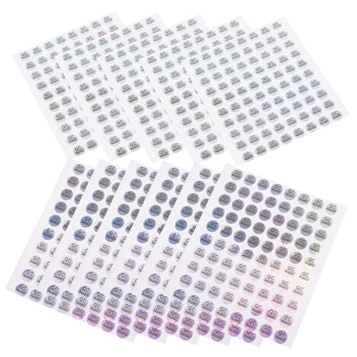 Mipcase 2400Stücke Qc Passed Selbstklebende Lager und Versandaufkleber für Produkttests und Effizientes Warenmanagement Leuchtendes Farbdesign für Bessere von Mipcase