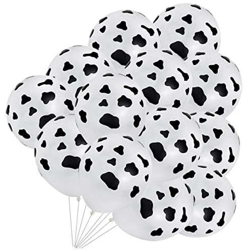 Mipcase 25 Stück Kuh Favor Druck Für Geburtstagsthema Nummer Spielzeit Groß Erste Dekoration Partys Western Ballon Kuh Muster Ballon Emulsion von Mipcase