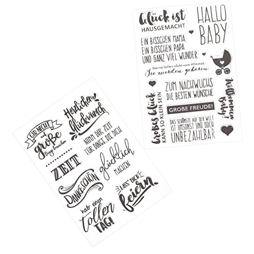 Mipcase 2Blätter Silikon Stempel Briefmarken für Scrapbooking Journaling Langlebig und Wiederverwendbar Kreative DIY Stempel für Personalisierte Alben und Bastelprojekte Mipcase 2Blätter Silikon Stempel Briefmarken für Scrapbooking Journaling Langlebig und Wiederverwendbar Kreative DIY Stempel für Personalisierte Alben und Bastelprojekte von Mipcase