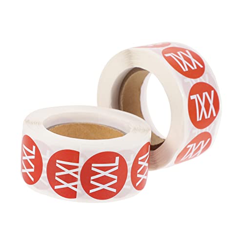 Mipcase 2Rolle Kleidung Aufkleber Selbstklebende Runde für Bekleidung zur Einfachen Kennzeichnung von Kleidungsgrößen für Einzelhandel Mipcase 2Rolle Kleidung Aufkleber Selbstklebende Runde für Bekleidung zur Einfachen Kennzeichnung von Kleidungsgrößen für Einzelhandel von Mipcase