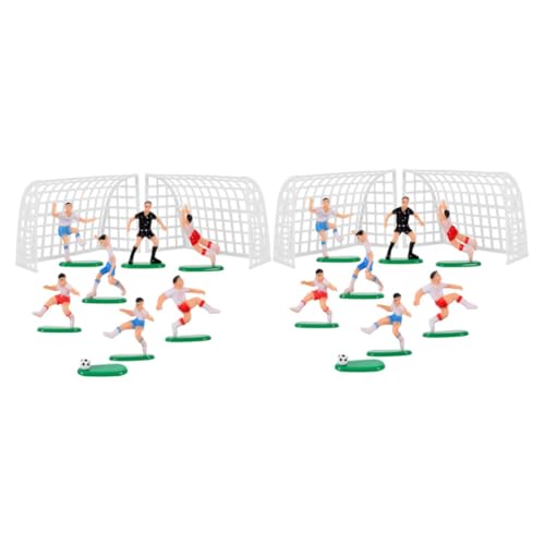 Mipcase 2Sätze Fußball Kuchendekorationen mit Miniaturspielern und Geburtstagsdeko für Fußballpartys für Fans Alters Einfache Handhabung für Besondere von Mipcase