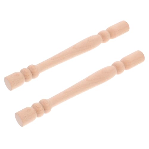 Mipcase 2Stücke Römische Holzsäulen Unlackierte Dekorative Baluster Spindeln für DIY Projekte Vielseitig Einsetzbar Zuhause und Gastronomie von Mipcase