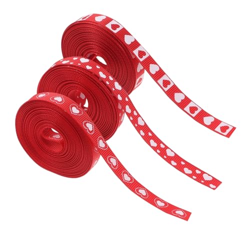 Mipcase 3 Rollen Herz Satinbänder Rot Valentinstag Muttertag Geschenkband für Hochzeit Geburtstag Basteln mit Romantischem Herzmuster und Vielseitiger Dekoration Mipcase 3 Rollen Herz Satinbänder Rot Valentinstag Muttertag Geschenkband für Hochzeit Geburtstag Basteln mit Romantischem Herzmuster und Vielseitiger Dekoration von Mipcase