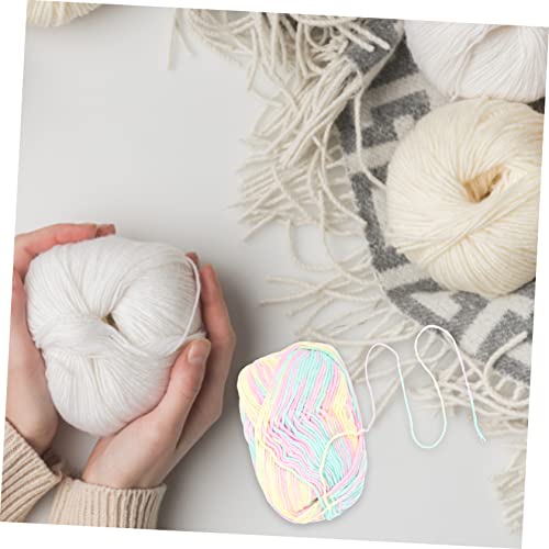 Mipcase 3 Stück Drähtiges Dickes Baumwollgarn Farbverlaufendes Strickgarn für Schals Robustes Vielseitiges Häkelgarn für DIY Handgefertigte Modeprojekte Einfach zu Verarbeiten von Mipcase