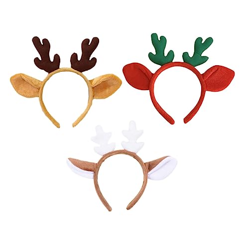Mipcase 3 Stück Teiliges Rentier Haarreifen Festliche Weihnachts Stirnbänder Cosplay Kopfschmuck für Damen und Party mit Braun Grün Weiß Mipcase 3 Stück Teiliges Rentier Haarreifen Festliche Weihnachts Stirnbänder Cosplay Kopfschmuck für Damen und Party mit Braun Grün Weiß von Mipcase