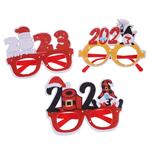 Mipcase 3 Stück Teiliges Silvester Partybrillen mit Weihnachtsdesign Leichte Foto Requisiten für Erwachsene und Komfortabel Tragbar und Auffällig für Neujahrsfeiern Mipcase 3 Stück Teiliges Silvester Partybrillen mit Weihnachtsdesign Leichte Foto Requisiten für Erwachsene und Komfortabel Tragbar und Auffällig für Neujahrsfeiern von Mipcase
