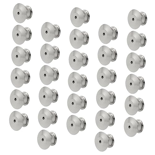 Mipcase 30Stücke Brosche Accessoires Runde Kopfbroschkappe Silberne Schnalle für Schmuckherstellung Einfaches Design für Tacks und Servicestäbe Robust und Leicht Einfache Handhabung Mipcase 30Stücke Brosche Accessoires Runde Kopfbroschkappe Silberne Schnalle für Schmuckherstellung Einfaches Design für Tacks und Servicestäbe Robust und Leicht Einfache Handhabung von Mipcase