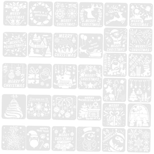 Mipcase 32 Stück Teiliges Weihnachts Schablonen für DIY Bastelarbeiten Wiederverwendbar Leicht Flexible Malvorlagen mit Weihnachtsmotiven für und Heimdekor Einfach zu Reinigen und Mipcase 32 Stück Teiliges Weihnachts Schablonen für DIY Bastelarbeiten Wiederverwendbar Leicht Flexible Malvorlagen mit Weihnachtsmotiven für und Heimdekor Einfach zu Reinigen und von Mipcase
