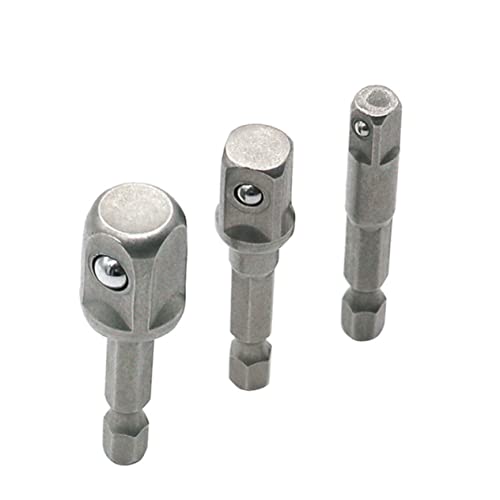 Mipcase 3Stücke Teiliges Adapter Set für Stecknüsse Sechskant Quadrat Bohrer Verlängerung mit Codierten Ringen für Einfache Auswahl und Nutzung und Langlebig Mipcase 3Stücke Teiliges Adapter Set für Stecknüsse Sechskant Quadrat Bohrer Verlängerung mit Codierten Ringen für Einfache Auswahl und Nutzung und Langlebig von Mipcase