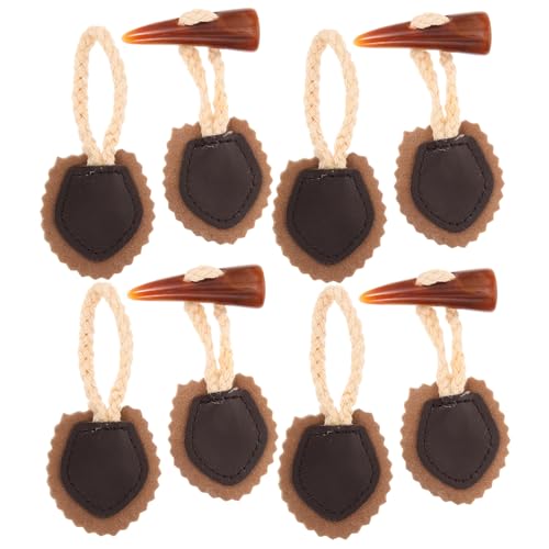 Mipcase 4 Paare Vintage Hornknöpfe für Damen Dekorative Knebelverschlüsse aus Holz Robuste Mantelknöpfe für Pullover Leder und Jacken Vielseitig Einsetzbar Modisches Design von Mipcase