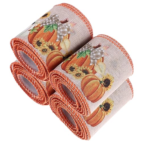 Mipcase 4 Rollen Thanksgiving Dekobänder Herbstliche Geschenkband Kürbis Chrysantheme DIY Bastelband für Geschenkverpackung Tischdeko Kränze und Festtagsdekoration Mipcase 4 Rollen Thanksgiving Dekobänder Herbstliche Geschenkband Kürbis Chrysantheme DIY Bastelband für Geschenkverpackung Tischdeko Kränze und Festtagsdekoration von Mipcase