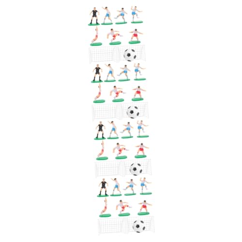 Mipcase 4 Sätze Dekoration Der Fußballmannschaft Geburtstag Cupcake-dekorationen Für Fußballspiele Tonhöhe Thematisiert Sportball-cupcake-topper Fußball-kuchen-dekoration Mini-fußball Pvc von Mipcase