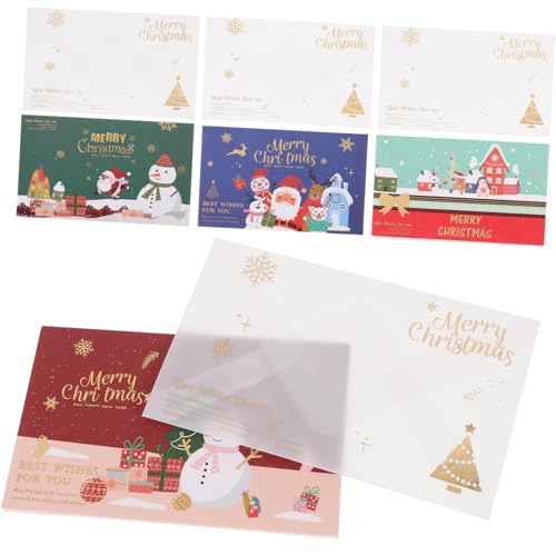 Mipcase 4 Satz Teiliges Weihnachtskarten mit Umschlägen Cartoonartige Grußkarten aus Hochwertigem Papier Festliches Design für Weihnachtsgrüße an Freunde Praktische Klappkarten mit Mipcase 4 Satz Teiliges Weihnachtskarten mit Umschlägen Cartoonartige Grußkarten aus Hochwertigem Papier Festliches Design für Weihnachtsgrüße an Freunde Praktische Klappkarten mit von Mipcase